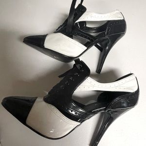 Pleaser heels white and black